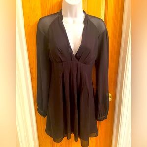 Armani Exchange black, flirty, A line dress -size 0